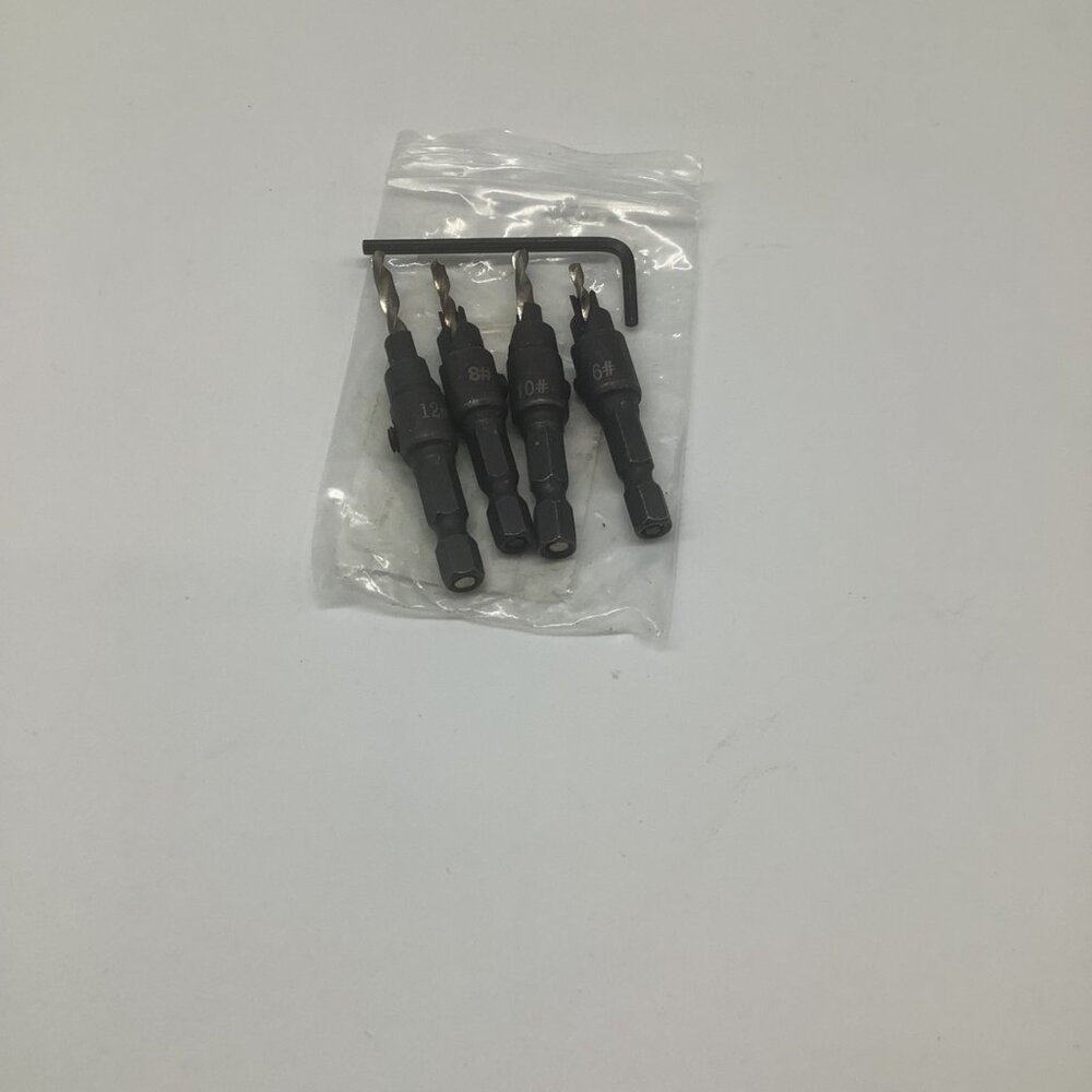Hex Quick Change Shank Countersink Tapered Drill Bits Set 4pcs Woodworking Tools - Picture 2 of 7